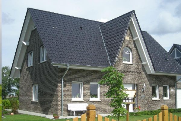 Einfamilienhaus H5 mit Klinker 105-111-WDF braun-bunt