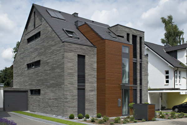 Einfamilienhaus H1 mit Klinker 118-101-ModF grau nuanciert